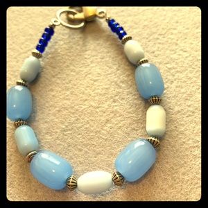 Glass blue handmade bracelet